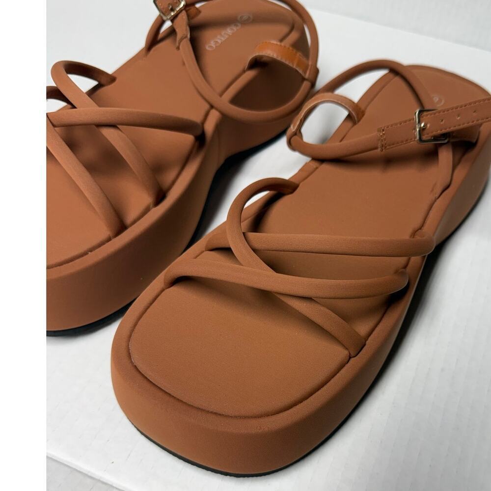 Coutgo Women's Strappy Platform Sandals - Size 9 - New - Picture 4 of 8